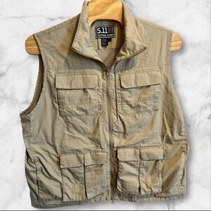 5.11 Tactical Ranger Vest Size 3XL Tan Conceal Multi Pocket Rip Stop
